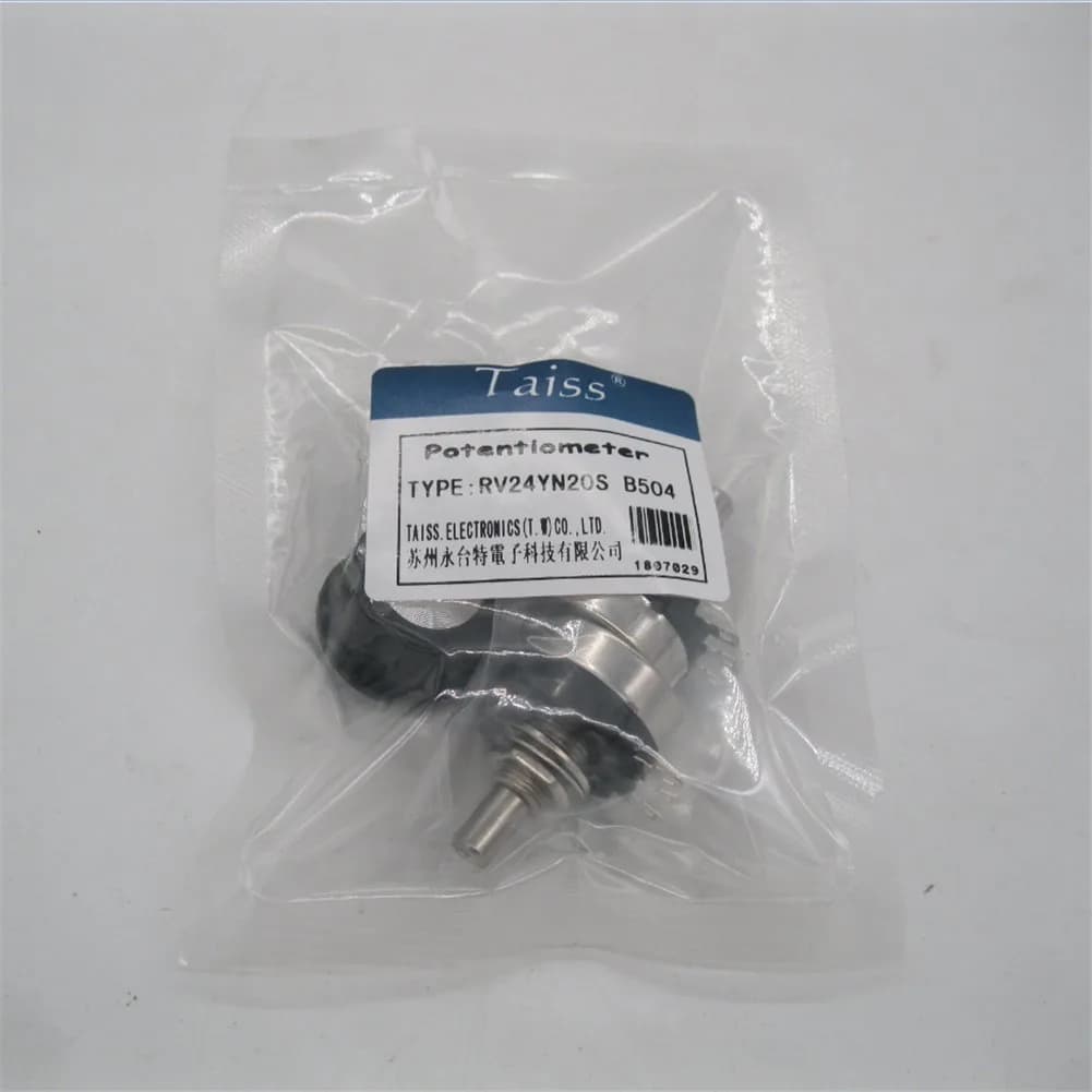 Taiss RV24YN20S 500K Ohm Rotary Potentiometer 6mm Shaft | Single Turn Carbon Film for Speed Control - view 7