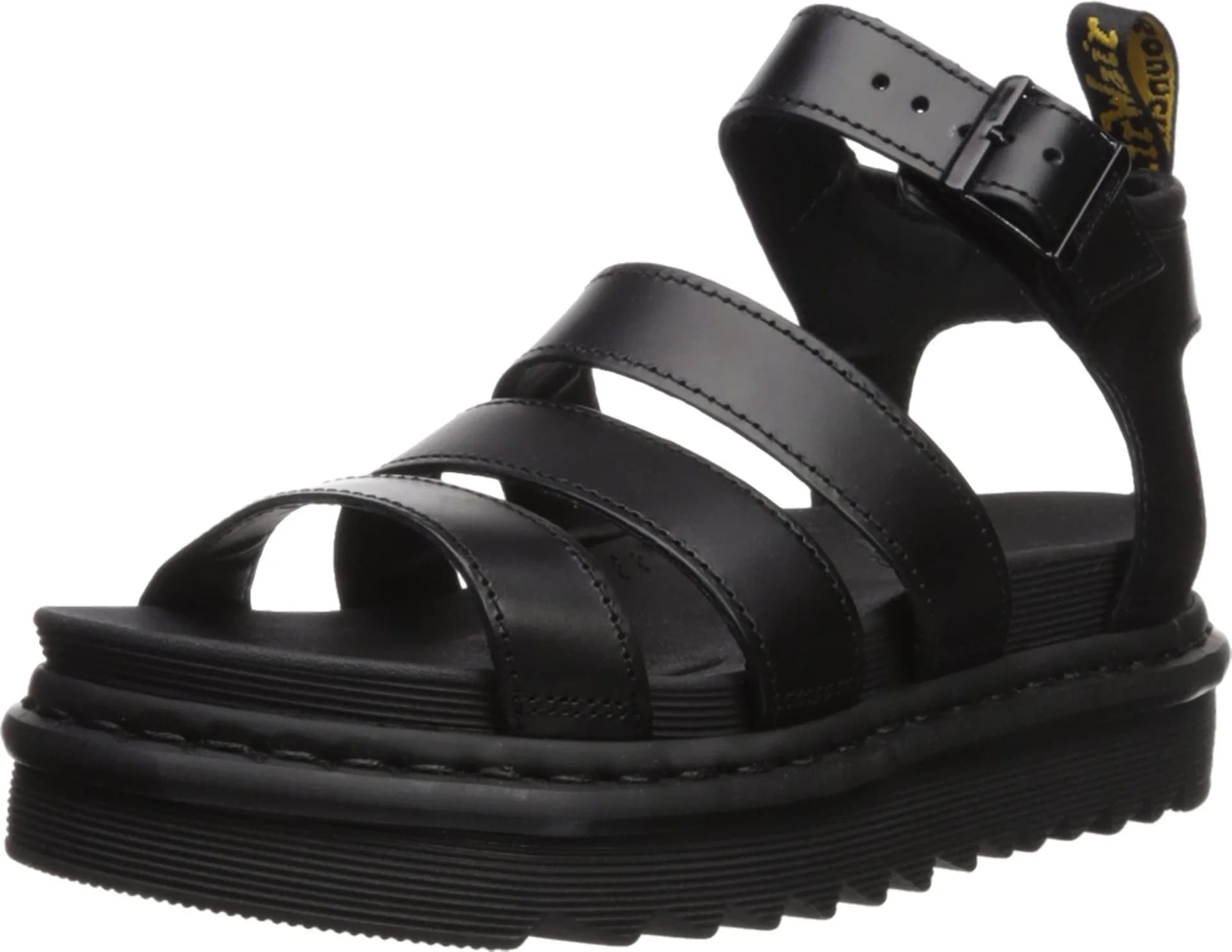 Dr. Martens Blaire Fisherman Sandal, Black Brando Leather | Lightweight, Durable & Comfortable for Women