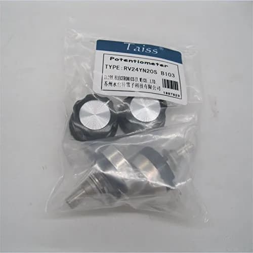 Taiss 2pcs RV24YN20S 10K Potentiometer Carbon Film Rotary Single-Turn 6x10mm | 10k Ohm Resistance thumbnail 5