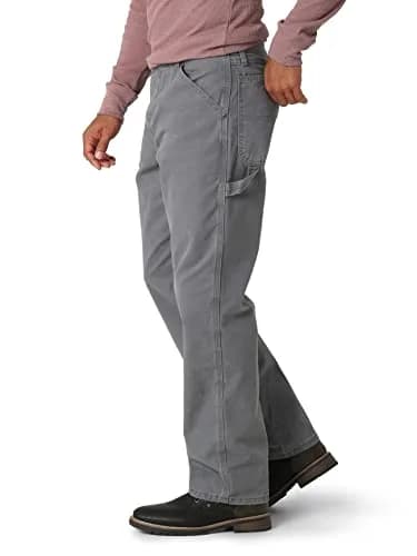 Wrangler Authentics Men's Classic Carpenter Jean, Rock Gray, 40W x 34L | Durable Work & Casual Style thumbnail 2