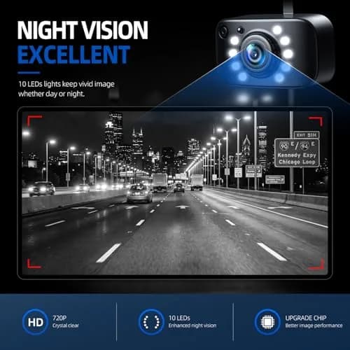 eRapta ERT01 HD Backup Camera Rear View License Plate | 720P Waterproof Night Vision thumbnail 6