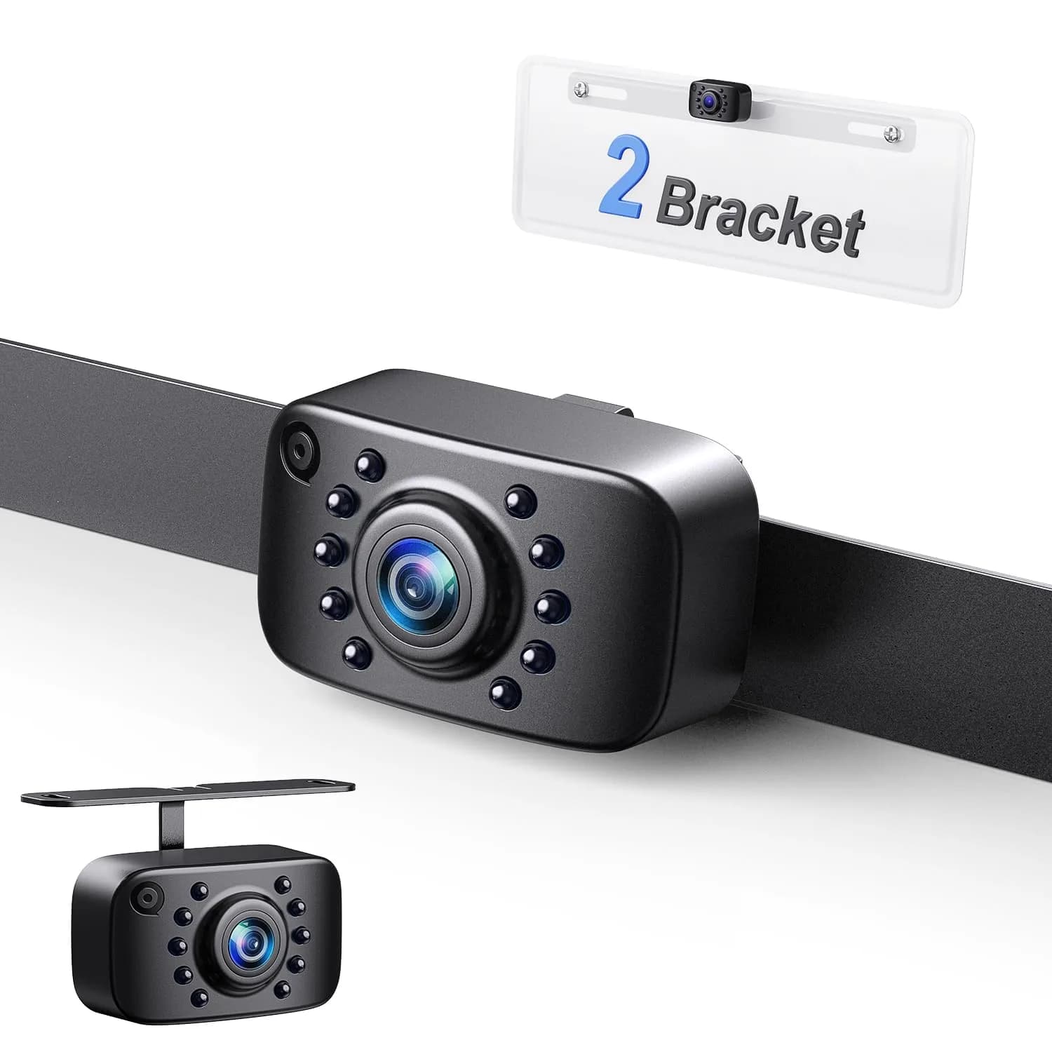 eRapta ERT01 HD Backup Camera Rear View License Plate | 720P Waterproof Night Vision