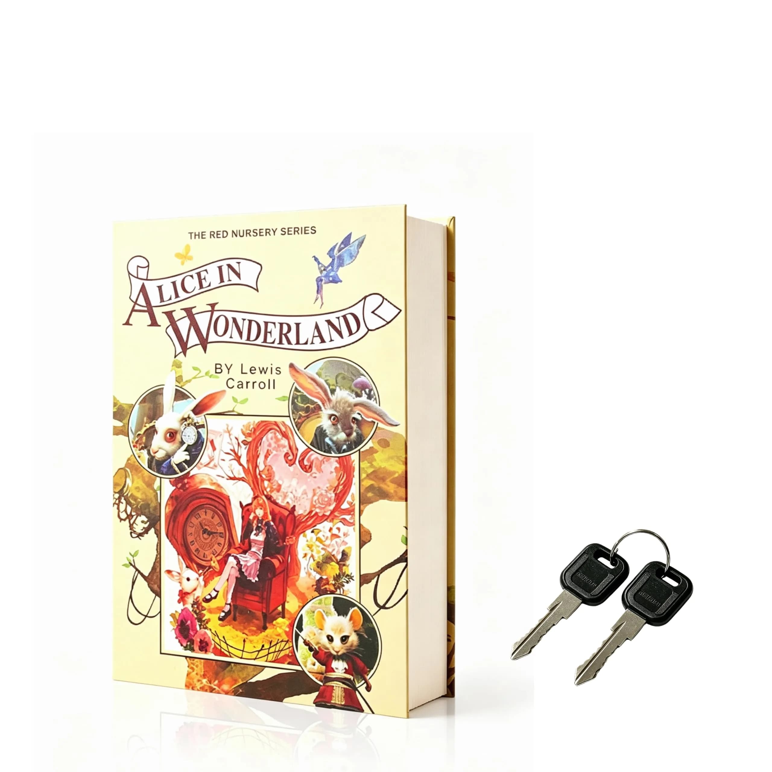 Misslanonly Alice in Wonderland Book Safe with Key Lock | Discreet Book Disguise for Valuables - main product image