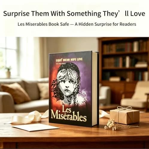 Misslanonly Book Safe with Key Lock 8.7"x6"x2" Disguised as Les Miserables Book thumbnail 7