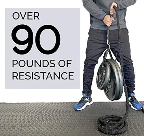 MOVEMINT 33ft Speed Bungee Band Trainer with 90+lbs Resistance | Heavy Duty Snap-On Buckle & Safety Skin thumbnail 3
