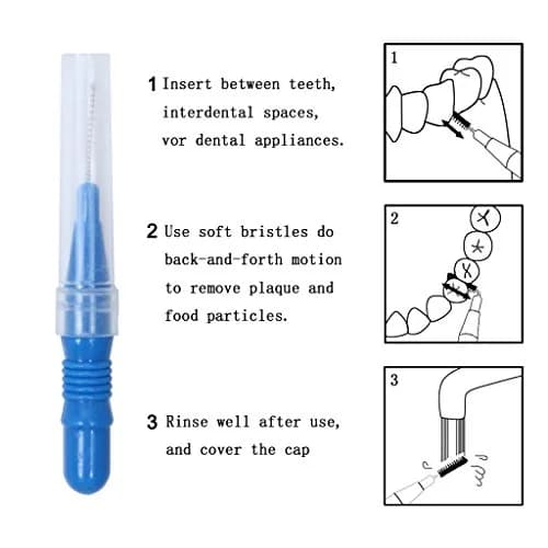 ewinever Interdental Brush 50 Count | Safe Nylon Coated for All Family (70-120 chars) thumbnail 5