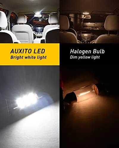 AUXITO 578 LED Bulb White 41mm 42mm 212-2 211-2 Festoon LED Bulbs 6000K | CANBUS Error-Free, 4 Pack thumbnail 3