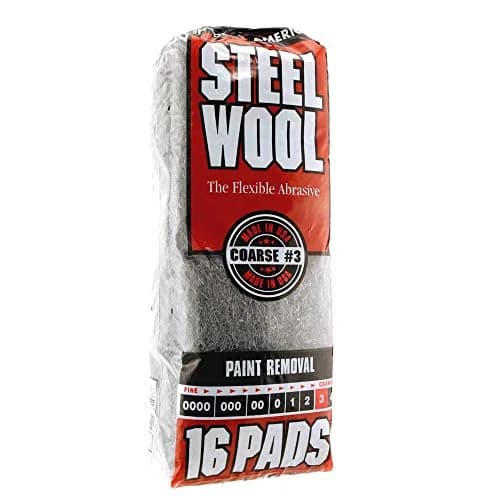 Homax Rhodes American Paint Removal Steel Wool Coarse Grade #3, 16 Pads | 0.19 kg (0.4 lb) thumbnail 1