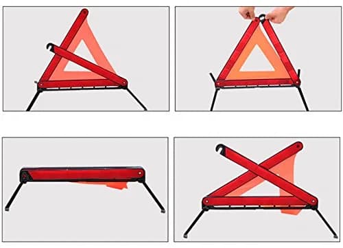 KAFEEK Reflective Warning Triangle Set of 3 | Foldable, Stable, and Highly Visible for Roadside Safety thumbnail 4