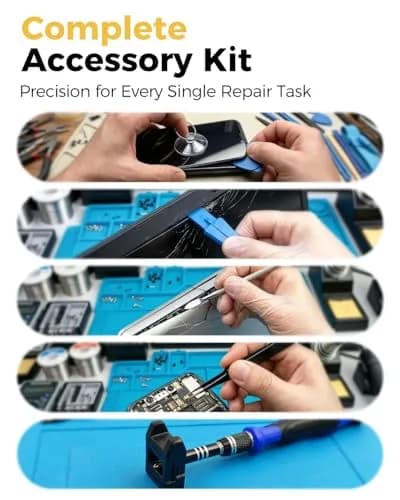 UnaMela 80 IN 1 Professional Computer Repair Tool Kit, Precision Screwdriver Set | 56 Bits, Anti-Static, Magnetizer, Durable Chrome Vanadium Steel thumbnail 4