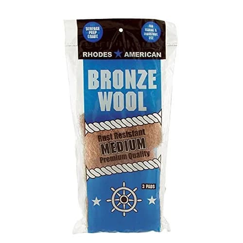 Homax Medium Grade Bronze Wool Pads 3-Pack | Resists Rust & Shedding, Polishes Metal Surfaces thumbnail 1