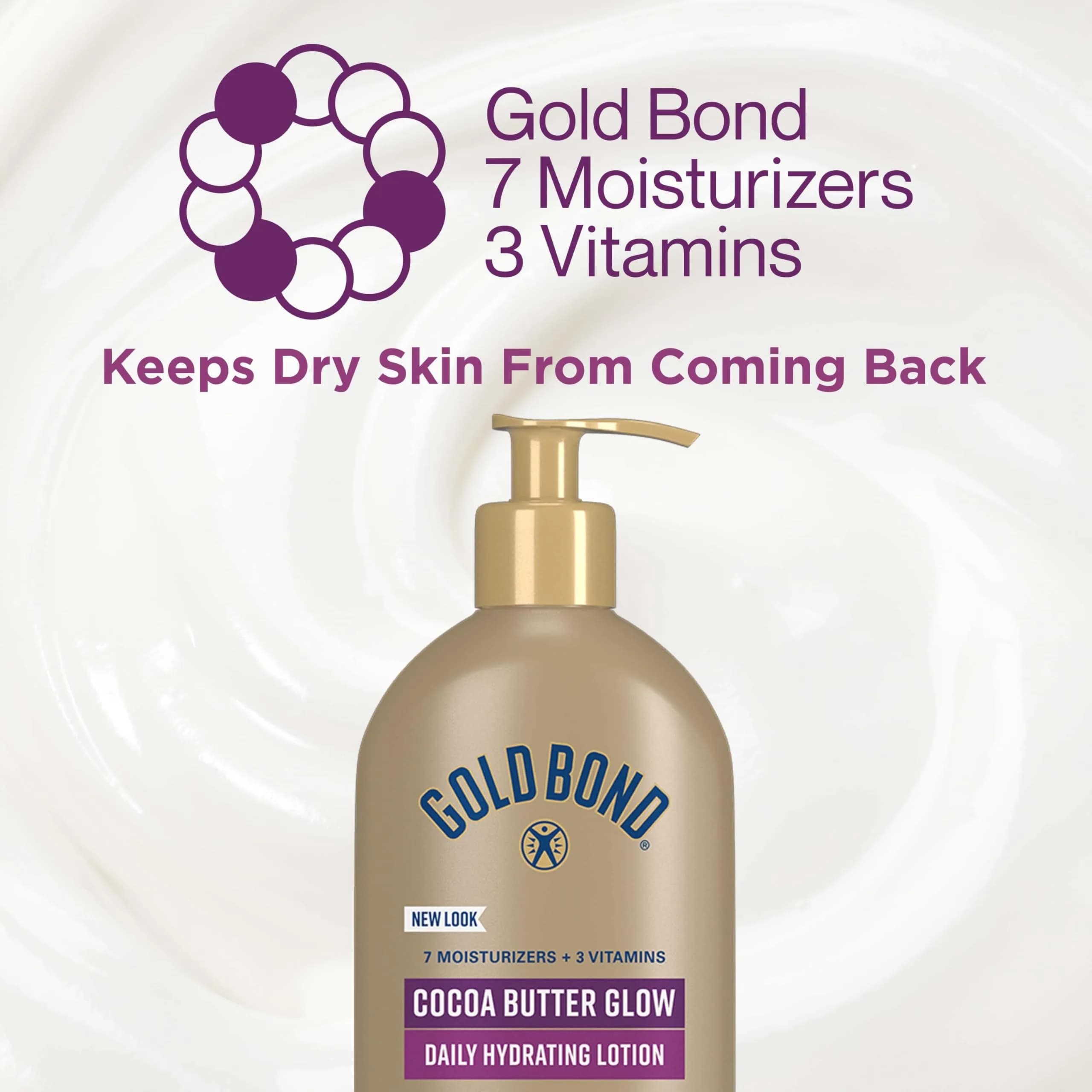 Gold Bond Cocoa Butter Glow Daily Hydrating Lotion 400ml (14 oz) | Exfoliates, Hydrates, and Locks Moisture for Dry Skin - view 7