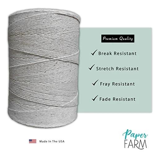 Paper Farm Gray Warp Thread | 8/4 Poly Cotton Yarn for Weaving | 800 Yards thumbnail 2