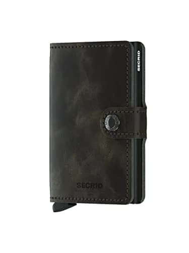 SECRID Vintage Leather Miniwallet Card Holder - 6.5cm x 10.2cm x 2.1cm | Holds 6 Cards thumbnail 1