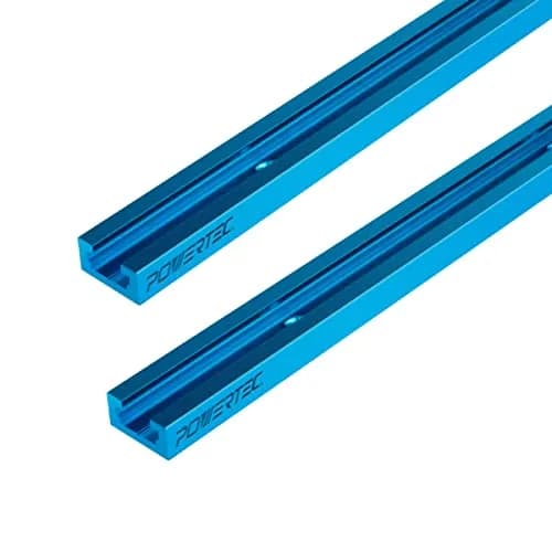 POWERTEC 71118 24 Inch Double-Cut Profile Universal T-Track with Predrilled Mounting Holes | Versatile Woodworking Accessory thumbnail 1