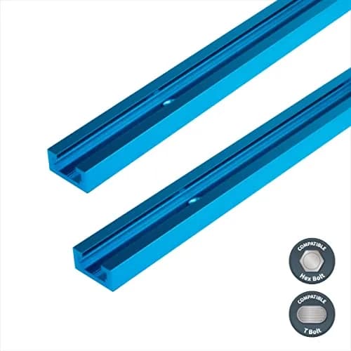 POWERTEC 71118 24 Inch Double-Cut Profile Universal T-Track with Predrilled Mounting Holes | Versatile Woodworking Accessory thumbnail 8