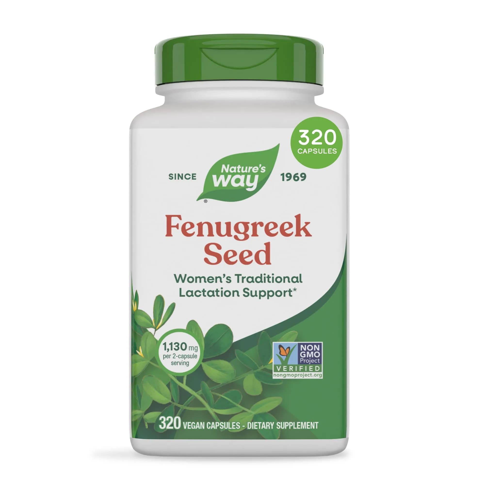 Nature's Way Fenugreek Seed Capsules 320 Count | Traditional Lactation Support for Indian Mothers — Natural