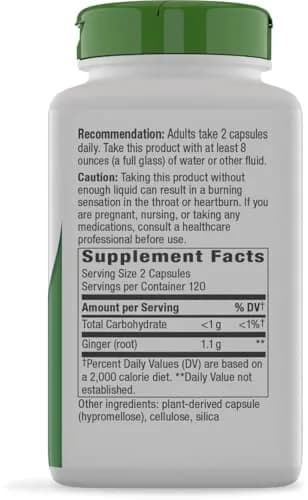 Nature's Way Ginger Root Capsules 1100 mg per Serving, 240 Count | Vegan, Non-GMO Project Verified thumbnail 8
