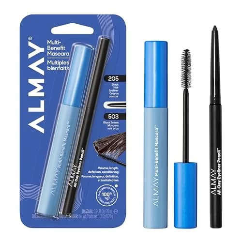Almay All-Day Eyeliner Pencil, 503 Black Brown Duo Pack - Waterproof Matte Finish thumbnail 1