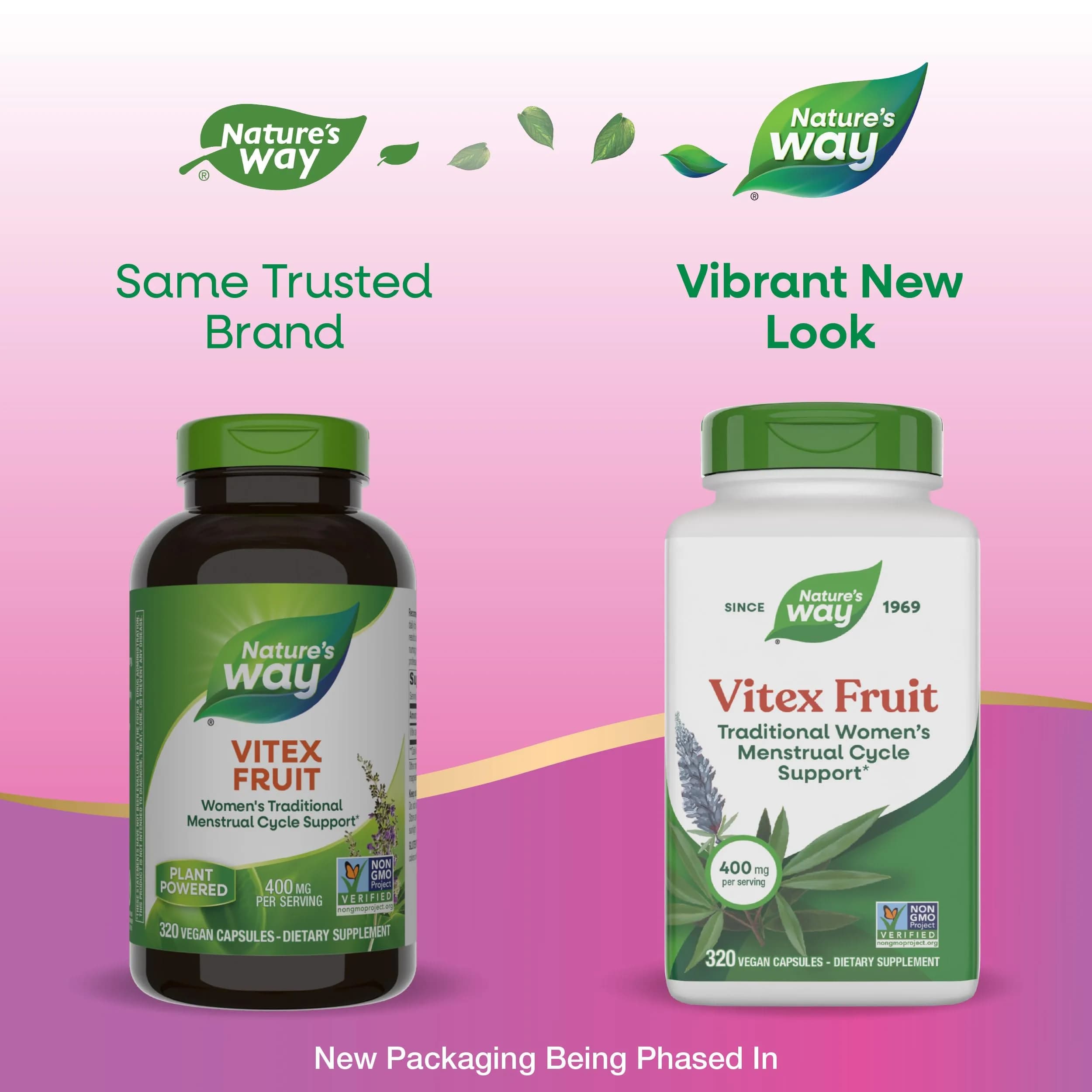 Nature's Way Vitex Fruit Chasteberry Supplement 320 Capsules | Traditional Menstrual Support - view 2