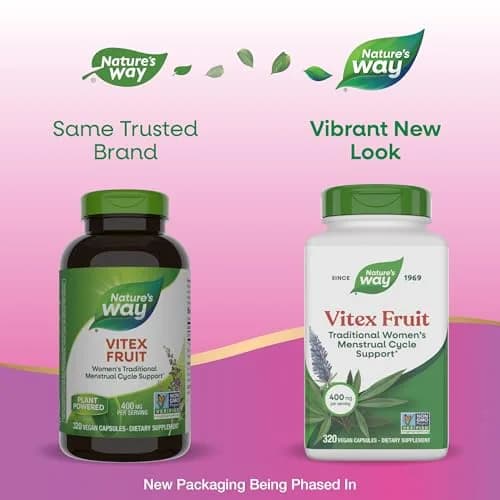 Nature's Way Vitex Fruit Chasteberry Supplement 320 Capsules | Traditional Menstrual Support thumbnail 2
