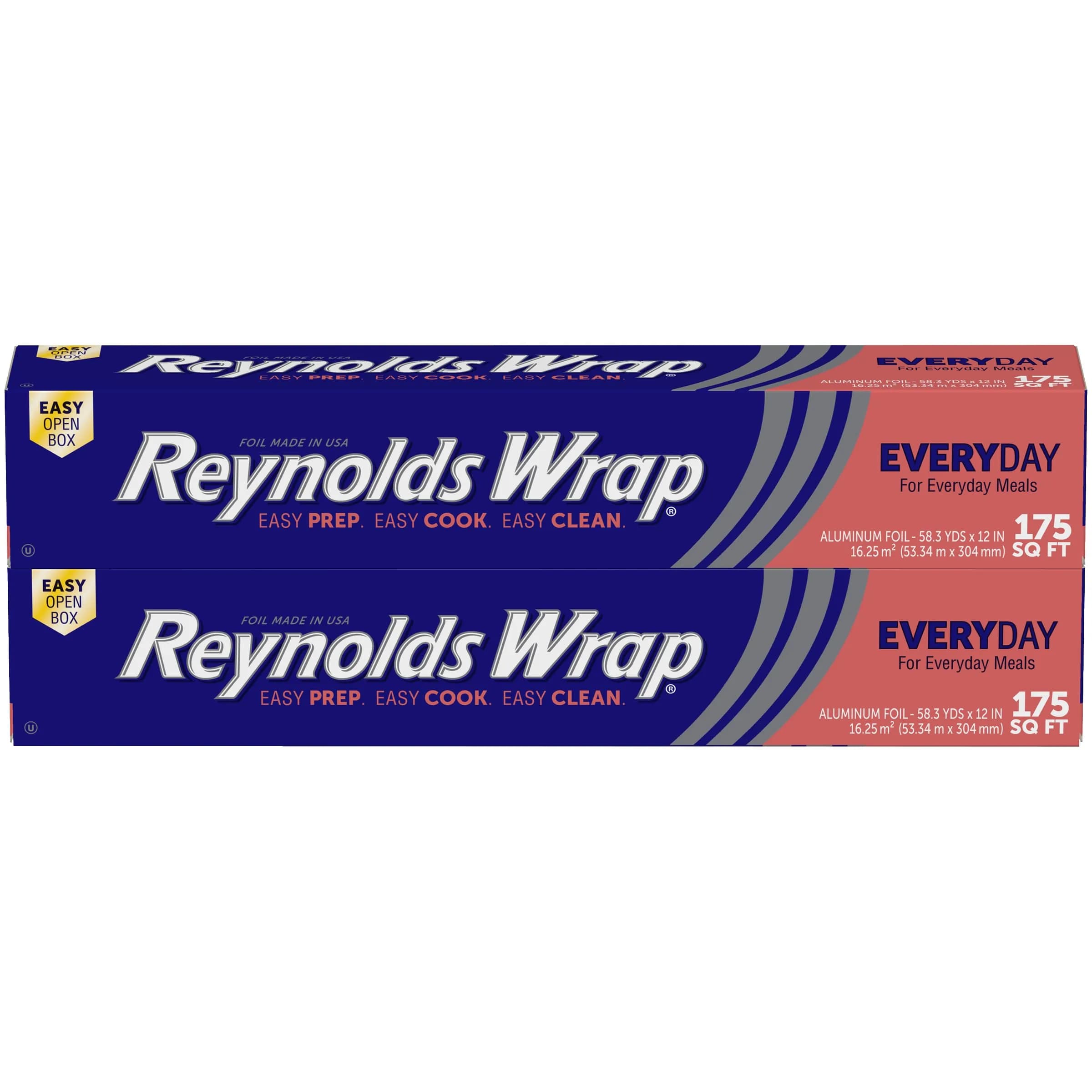 Reynolds Wrap Everyday Aluminum Foil Rolls, 12 Inch, 2-Pack (350 Sq Ft Total) | Trusted USA Import for Cooking & Storage