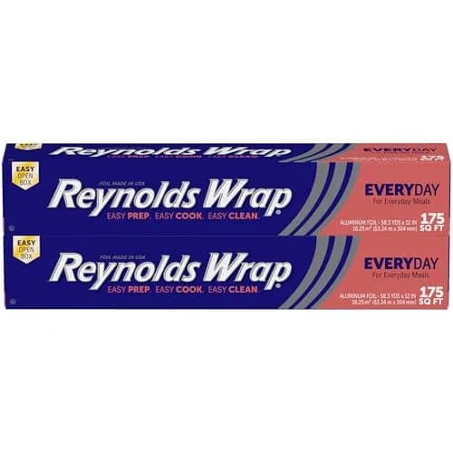 Reynolds Wrap Everyday Aluminum Foil Rolls, 12 Inch, 2-Pack (350 Sq Ft Total) | Trusted USA Import for Cooking & Storage thumbnail 1