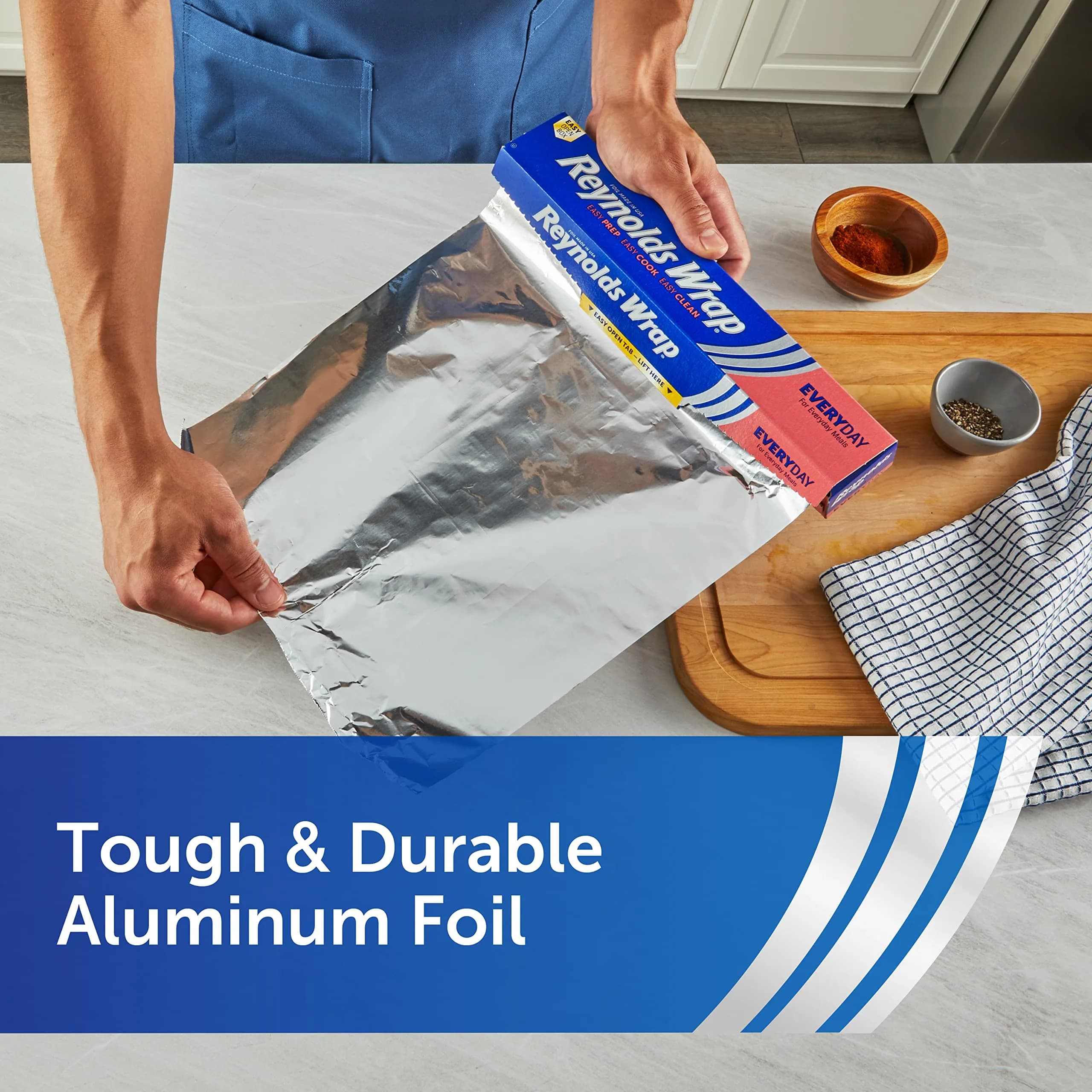 Reynolds Wrap Everyday Aluminum Foil Rolls, 12 Inch, 2-Pack (350 Sq Ft Total) | Trusted USA Import for Cooking & Storage - view 4