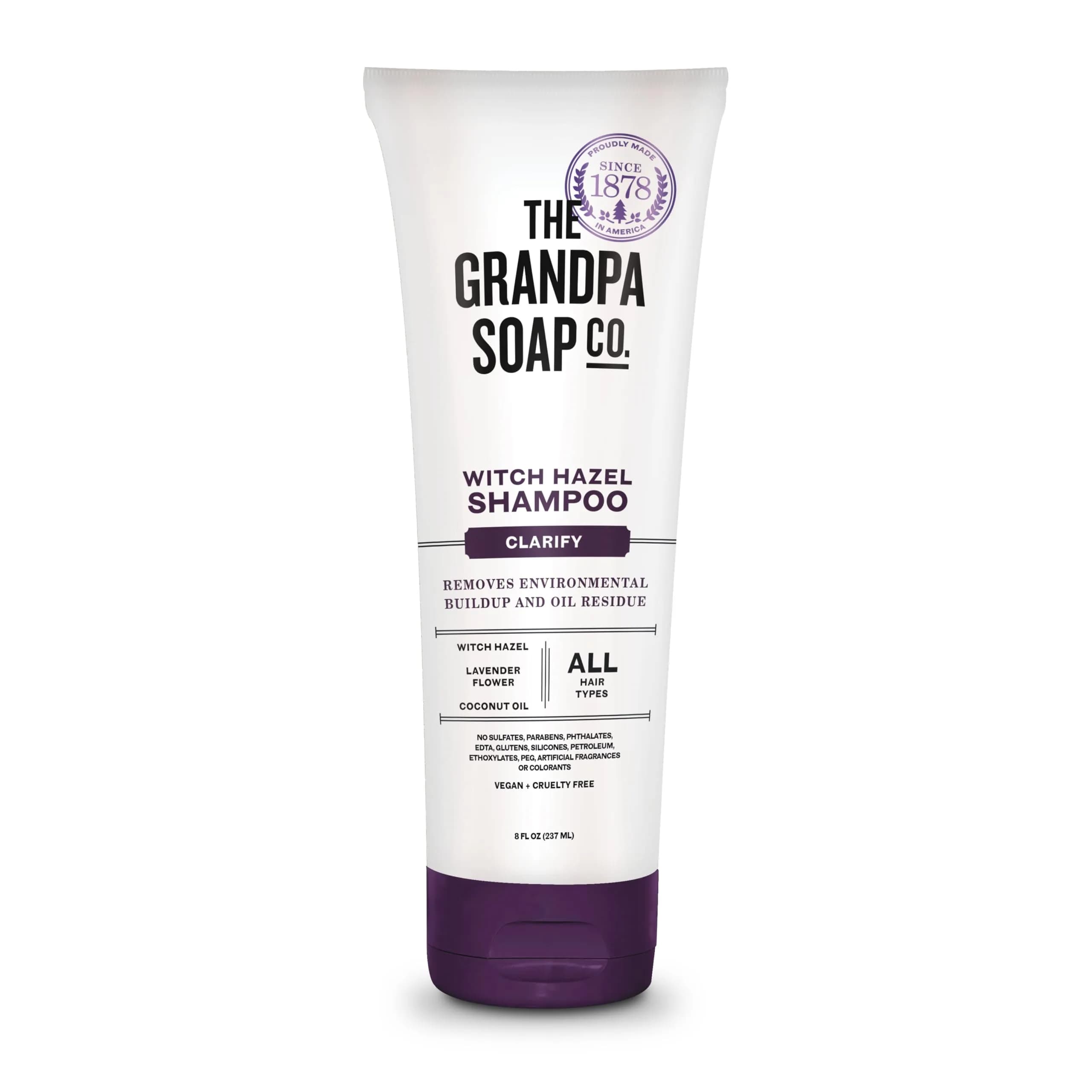 The Grandpa Soap Company Witch Hazel Shampoo 8 Fl Oz | Vegan & Cruelty Free, All Hair Types — 8 Fl Oz