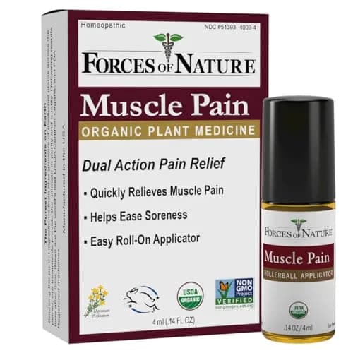 Forces of Nature Natural Organic Muscle Pain Relief 4ml | Deep Penetrating, Fast-Acting, USDA Certified Organic thumbnail 1