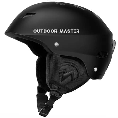OutdoorMaster Kelvin Ski Helmet - Snowboard Helmet for Men, Women & Youth (Black, Small) | Safety & Comfort thumbnail 1