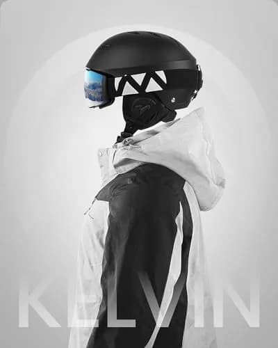 OutdoorMaster Kelvin Ski Helmet - Snowboard Helmet for Men, Women & Youth (Black, Small) | Safety & Comfort thumbnail 7
