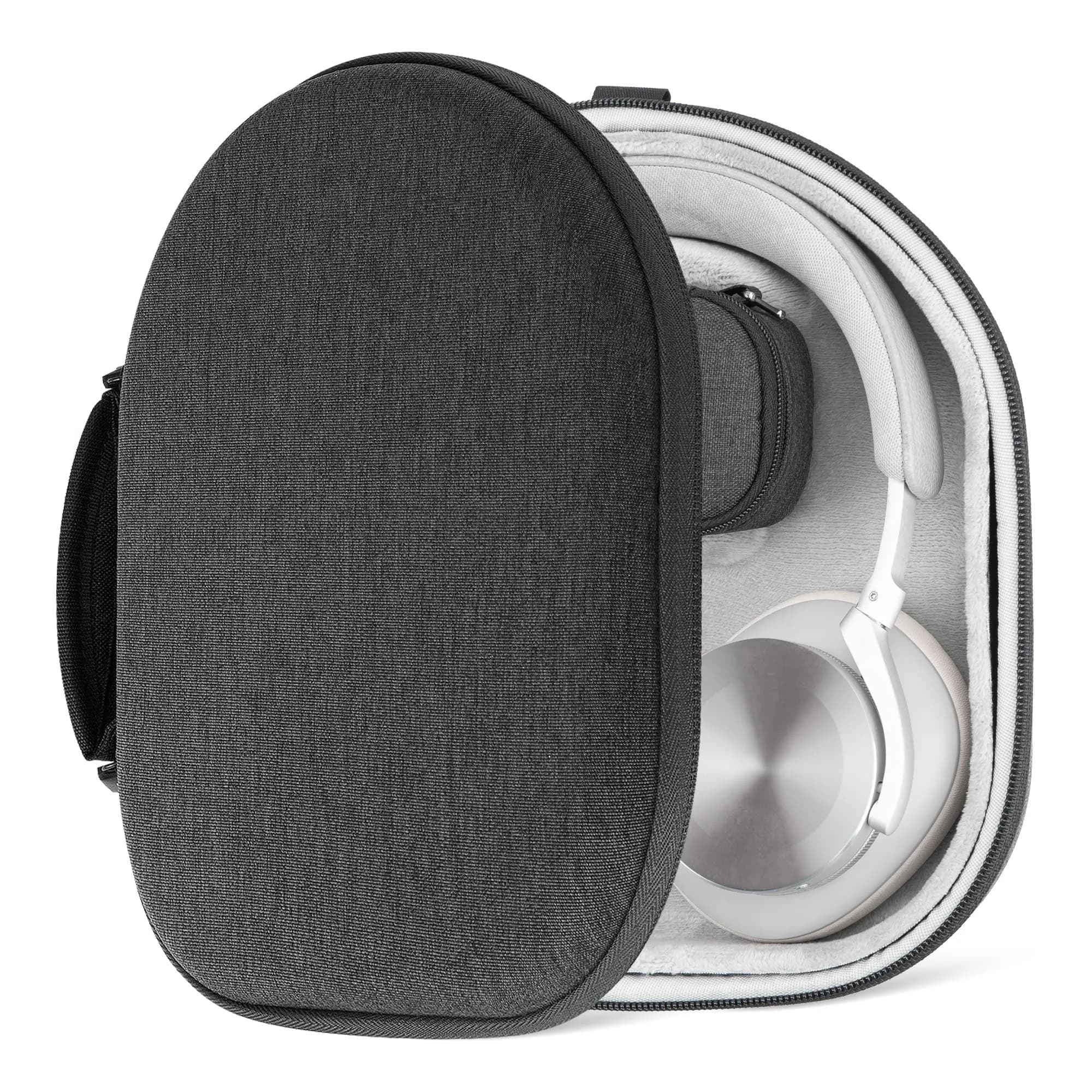 GEEKRIA Geekria Shield Headphones Case Compatible with Bang & Olufsen Beoplay HX, H100, H95, H9 3rd Gen, H9i, Beocom Portal, Dark Grey | Hard Shell Travel Bag — Dark Grey
