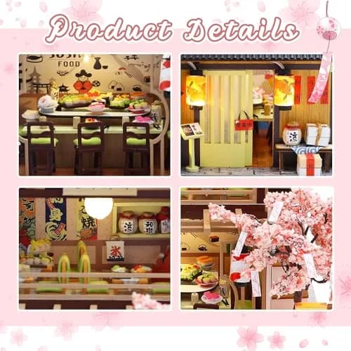 Flever Dollhouse Miniature DIY House Kit 8.7x6.9x8.1 inches | Creative Room with Furniture for Romantic Valentine's Gift thumbnail 4