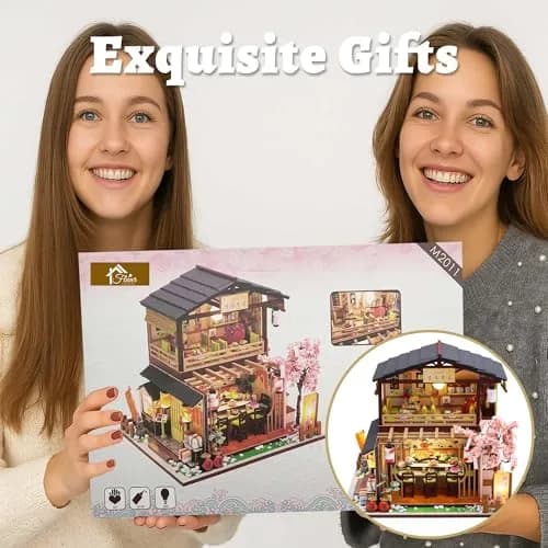 Flever Dollhouse Miniature DIY House Kit 8.7x6.9x8.1 inches | Creative Room with Furniture for Romantic Valentine's Gift thumbnail 6
