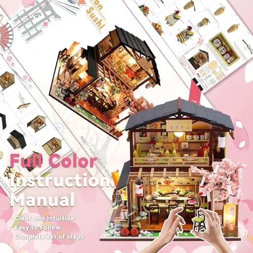 Flever Dollhouse Miniature DIY House Kit 8.7x6.9x8.1 inches | Creative Room with Furniture for Romantic Valentine's Gift thumbnail 9