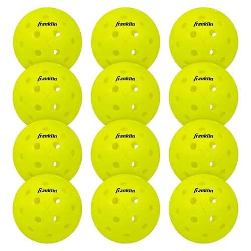 Franklin Sports X-40 Outdoor Pickleballs (12 Pack) | USAPA Approved, Precision Drilled Holes, True Flight & Spin thumbnail 1