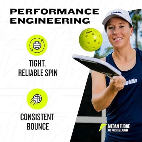 Franklin Sports X-40 Outdoor Pickleballs (12 Pack) | USAPA Approved, Precision Drilled Holes, True Flight & Spin thumbnail 3