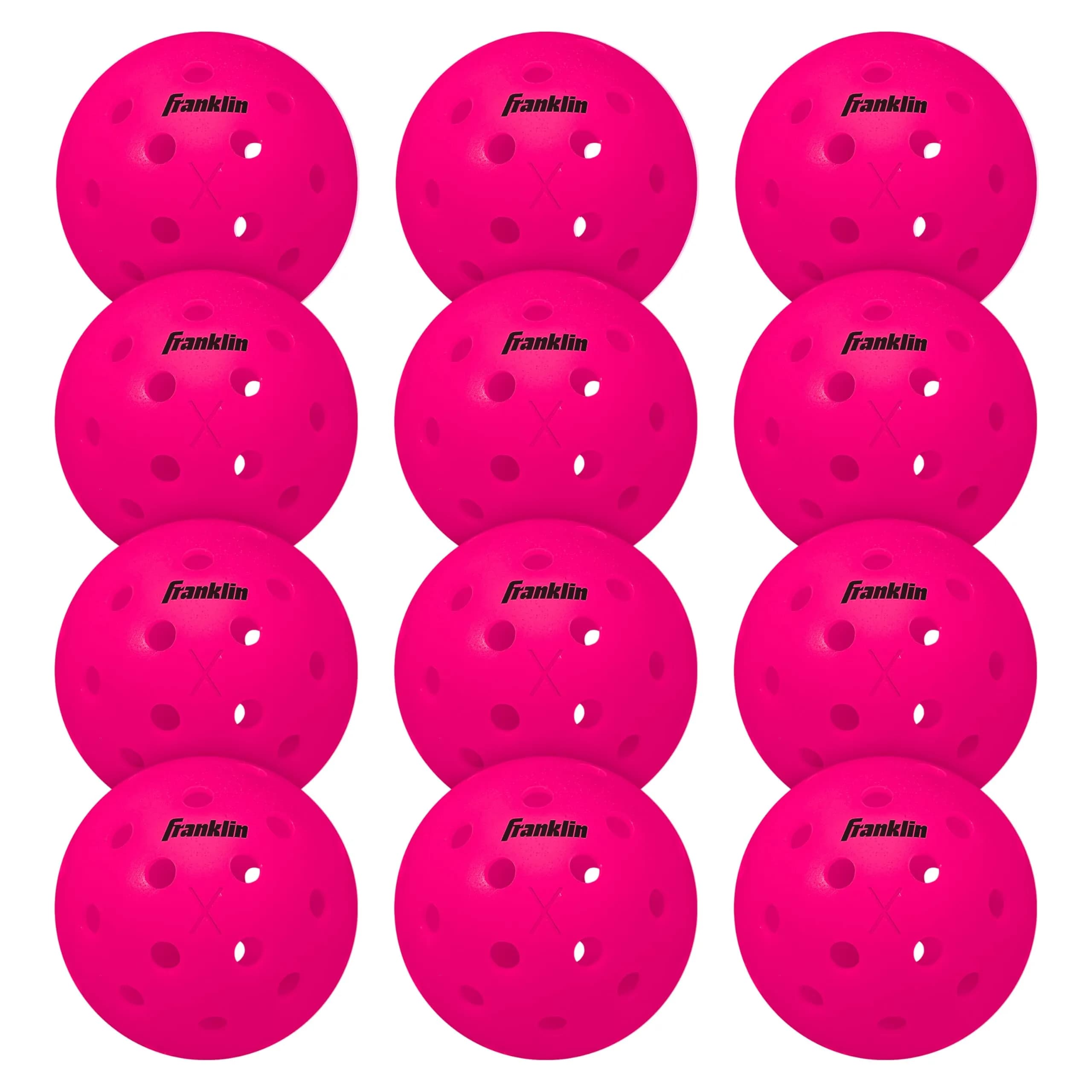 Franklin Sports X-40 Outdoor Pickleballs - USAPA Approved, 74mm, 26g, 12-Pack | Precision Engineered for True Flight & Spin - main product image