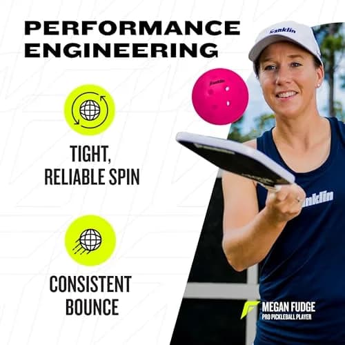 Franklin Sports X-40 Outdoor Pickleballs - USAPA Approved, 74mm, 26g, 12-Pack | Precision Engineered for True Flight & Spin thumbnail 3