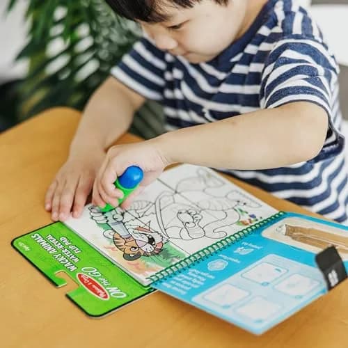 Melissa & Doug On the Go Water Wow! Wacky Animals Flip Pad Activity Book | 4 Reusable Pages & Water Pen thumbnail 7