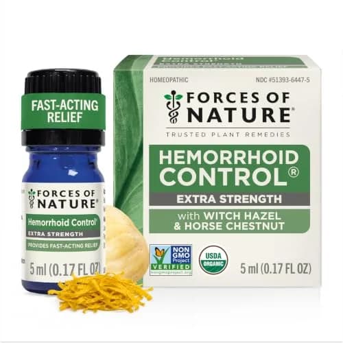 Forces of Nature Hemorrhoid Treatment Extra Strength 5ml | Organic Homeopathic Oil for Fast Relief thumbnail 1