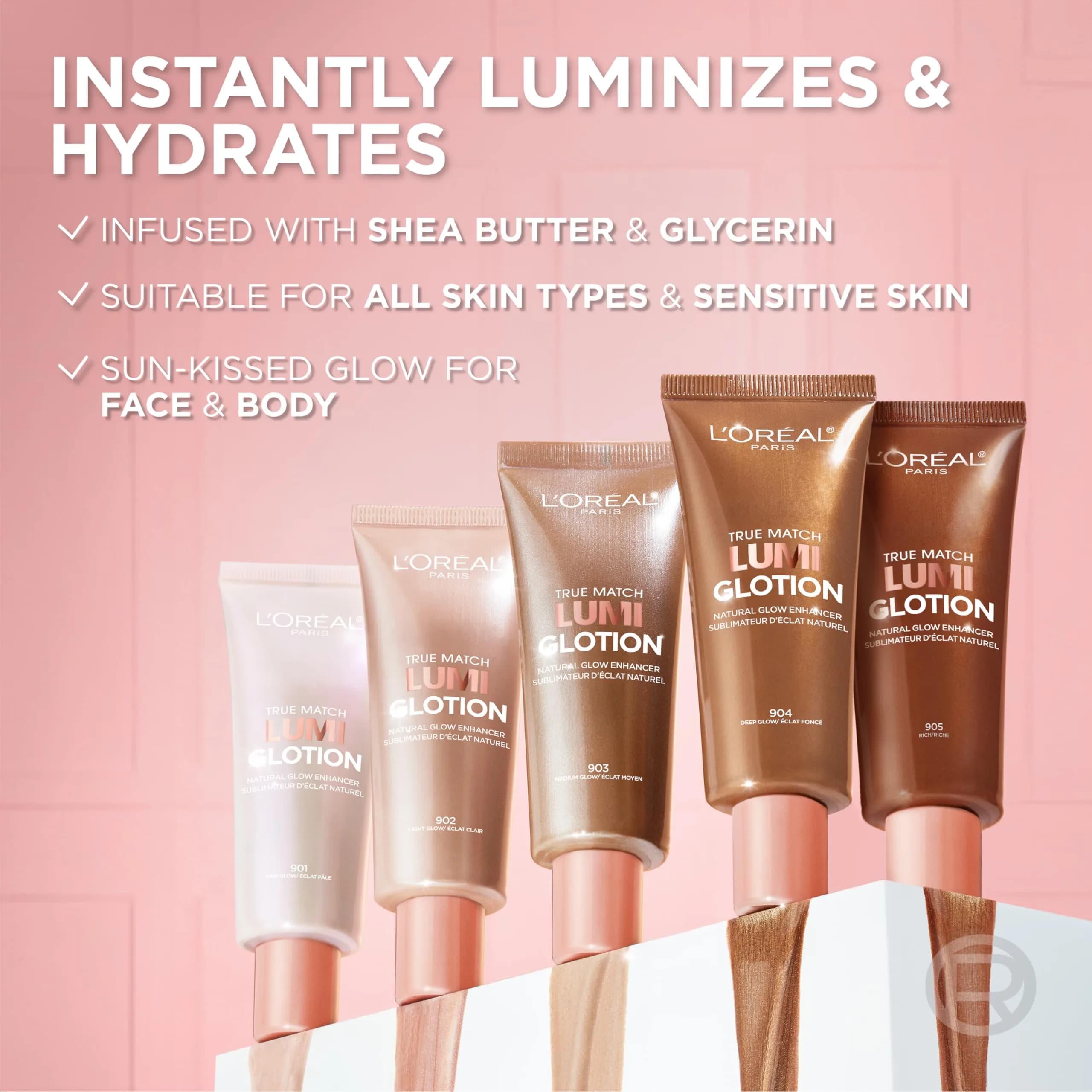 L'Oreal Paris True Match Lumi Glotion Natural Glow Enhancer Illuminator Highlighter 901 Fair 40ml (1.35 Fl Oz) | USA Import for Radiant Skin - view 6