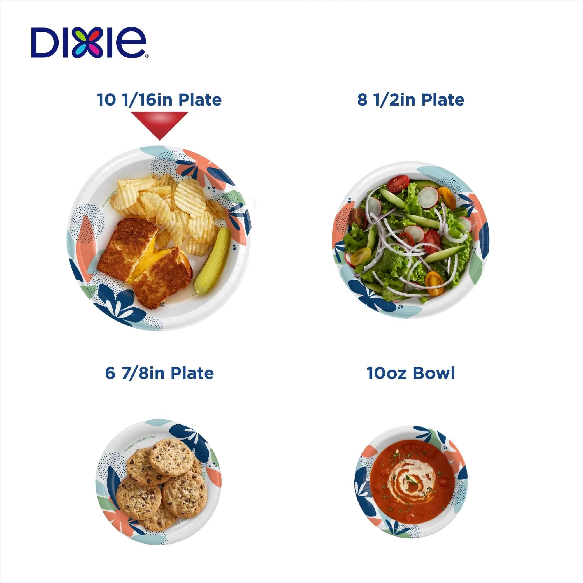 Dixie Large Paper Plates 10 Inch 54 Count | 2X Stronger, Soak-Proof, Cut-Resistant - view 7