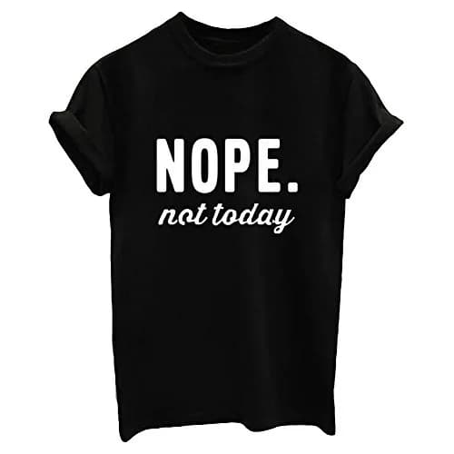 YITAN Women Tees Teen Girl Tops Graphic Cute Funny T Shirt Black Small | Comfortable Cotton Summer Style thumbnail 1