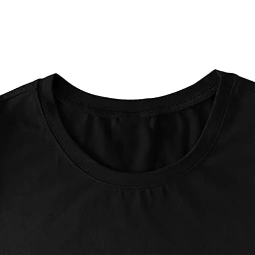 YITAN Women Tees Teen Girl Tops Graphic Cute Funny T Shirt Black Small | Comfortable Cotton Summer Style thumbnail 3