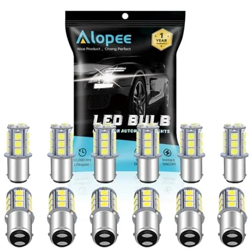 Alopee 12pcs 1142 LED Bulb 12V Bright White | Double Contact RV Camper Light (110c) thumbnail 1