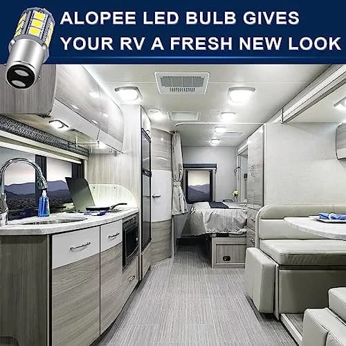 Alopee 12pcs 1142 LED Bulb 12V Bright White | Double Contact RV Camper Light (110c) thumbnail 7