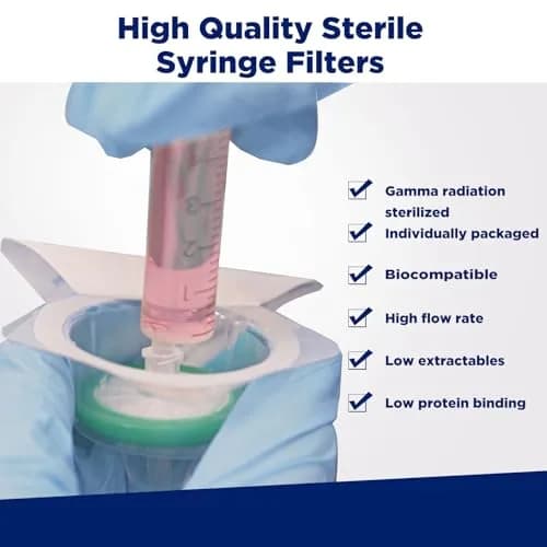 Membrane Solutions Syringe Filter Sterile PES 0.22µm 33mm Individually Packed thumbnail 4