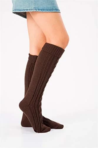 SherryDC Women's Cable Knit Knee High Boot Socks 55cm (21.65in) | Warm & Cozy Winter Leg Warmers thumbnail 2